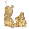 Roman Holidays 137382N Gold Nativity With Champagne Glitter 3 Piece Set