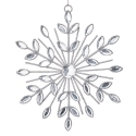 Roman Holidays 137424N Wire Snowflake Ornament With Crystal Gems