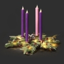 Roman Holidays 137612N Lighted Advent Snowflake Taper Holder