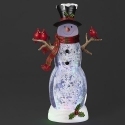 Roman Holidays 137621 Lighted Swirl Snowman With Scarf And Cardinals