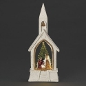 Roman Holidays 137656 Church with Lighted Scene Holy Family