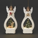 Roman Holidays 137659 Set of 2 Lighted Angel Ornaments