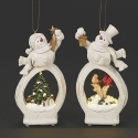 Roman Holidays 137660 Set of 2 Lighted Snowman Ornaments