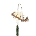 Roman Holidays 137803N Lighted Rotating Treetop Santa and Sleigh and Star