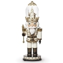 Roman Holidays 137812 Lighted Musical White Nutcracker With Rotation