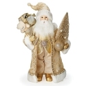 Roman Holidays 137848N Gold Embellished Santa Holidng Bag and Tree Figure