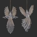 Roman Holidays 137884N Set of 2 Acrylic Angel Ornaments