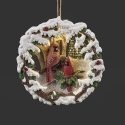 Roman Holidays 137903N Lighted Cardinals Wreath Ornament