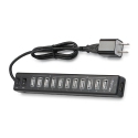 Roman Holidays 160411 USB Power Bar With 12 Ports and Adapter Plug