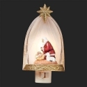 Roman Holidays 164099N Kneeling Santa Night Light Swivel Plug