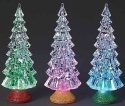 Roman Holidays 30096 Set of 3 Different Colored Christmas Tree Figurines