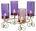 Roman Holidays 35850N Advent Glass Flutes Holders Candles Not Included