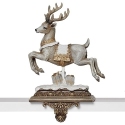 Roman Holidays 633483N Leaping Gray Deer Stocking Holder Match 633480