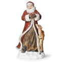 Roman Holidays 633492N Santa Holding Caridnal and Deer Figure with Leaf Coat