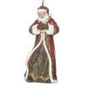 Roman Holidays 633493 Santa Cardinal Ornament With Leaf Coat