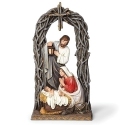 Roman Holidays 633498N Holy Family Under Vine Arch With Gold Leaf Detail