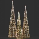 Roman Lights 160121 3 Piece Set Lighted Tree Prism