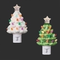 Roman Lights 160375 Set of 2 Ceramic Tree Nightlight