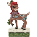 Jim Shore Rudolph Reindeer 6017193N Rudolph with Knit Hat Figurine