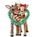 Jim Shore Rudolph Reindeer 6017197N Rudolph and Clarice Ornament