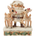 Jim Shore Rudolph Reindeer 6017423N Woodland Santa with Reindeer Figurine